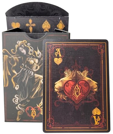 Chris Cards Elements Playing Cards - Symbolisiert die 4 Elemente Cardistry, Zauberkarten, Kartendeck Zaubertricks - Spielkarten - Pokerkarten (Gold - Sapphire)