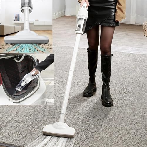 Cordless Vacuum Cleaner, 12000PA Powerful Suction Vacuum, 4 in 1 Lightweight Stick Vacuum with 30 Min Runtime for Carpet and Hard Floor Pet Hair