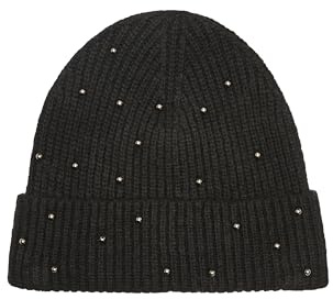 s.Oliver Gestrickte Beanie mit Schmuckperlen