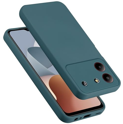 Cadorabo Hülle kompatibel mit ZTE Blade A54 Hülle Silikon Handyhülle für Blade A54 Case aus flüssigem Silikon- Kratzfeste und stoßfeste dünne TPU Schutzhülle - Liquid GRÜN