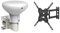 SLx 27895K4 Outdoor Aerial, Digidome For TV Digital Freeview HD 360° Omni Directional Amplified & GRIFEMA GB1004 Swivel TV Wall Bracket, for 26-55 inch Screens, for Flat & Curved TV up to 30KG
