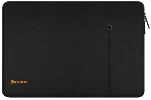 Arvok 15 15,6 16 ZollLaptoptasche Schutzhülle für MacBook Air 15 Zoll/MacBook Air 16 Zoll/MacBook Pro 16 Zoll, Wasserfest Schützende, Tragbare Laptop-Hülle für HP/Dell/Lenovo/Asus/Acer/Huawei, Schwarz
