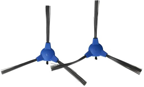 vhbw 2x Brosse latérale compatible avec Proscenic Proscenic 850t, 850 robot aspirateur - Lot de brosses, bleu/noir