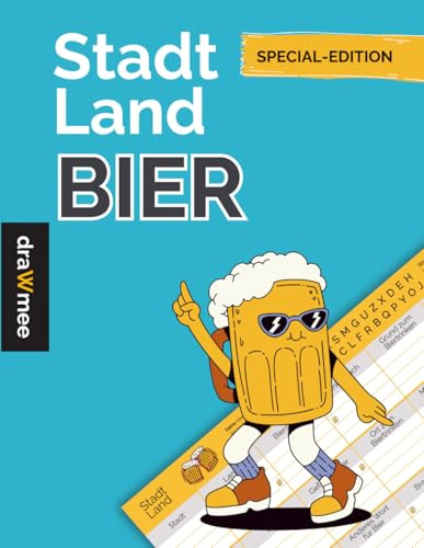 Stadt Land Bier - Quiz Geschenk für Biertrinker & Fans: Spielblock mit 35 Blatt Din-A4 (Seiten zum Ausschneiden)