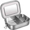 304 Stainless Steel Lunch Box 3 Compartment 1.4L Leak-Proof Metal Container for Kids & Adults Dishwasher Safe, Eco-Friendly, Ideal for School, Office & Picnics