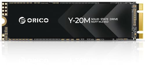ORICO 2To M.2 2280 SATA SSD, SATA III 6Gbps M2 SSD avec Clé B+M, 500MB/s Disque Dur Interne pour Ordinateur de Bureau/Portable - Y20M