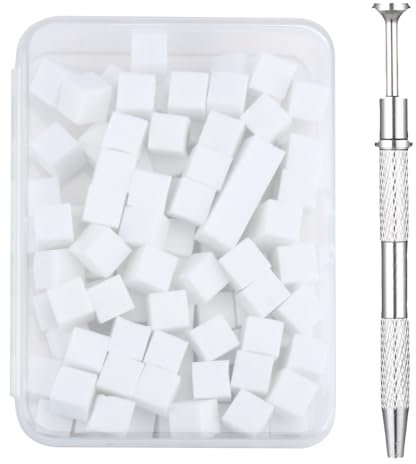 100PCS Nail Sponges for Ombre with Metal Grabber, Reusable Soft Sponge for Gradient Nail Art Design Brush Makeup Sponge DIY Nail Art Beauty for Color Fade Patterns Manicure Tools for Women Girls Gifts