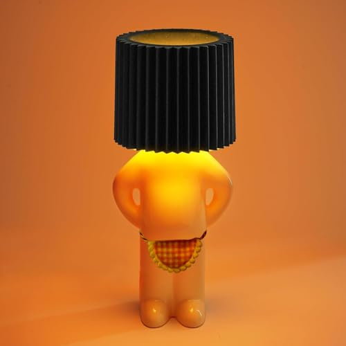Umikk Kreative Lampe A Little Shy Man, Lustige LED Tischleuchte, Schüchterner Mann-Lampe, Kreative Tischlampe Mit Schirm, Romantische LED Nachttischlampe Schlafzimmerlampe