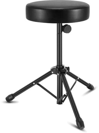 CROWNSHOP Drum Stool Adjustable Piano Stool Folding Drum Throne with Music Guitar Keyboard Stool Throne Piano Chair Padded Seat Piano Chair for Music Guitar Keyboard