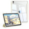GKABXY for iPad 11-inch (A16) 11th Generation Case 2025, iPad 10th Generation Case 2022 with Pencil Holder, Slim Lightweight Trifold iPad11 inch Cover with Rugged PC Translucent Back Shell, White
