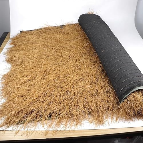 ZHJLF Techo De Paja Artificial para Techos Paja Artificial Techo Palma Sintética Ignífuga Rollo Artificial Palm Leaves para Cercas, Terrazas(Size:0.5x20m,Color:Amarillo)