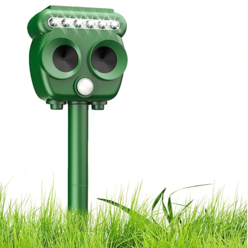 COODAY 2026 Solar Katzenschreck für Garten,Ultraschall mit LED Licht Tiervertreiber für,IP65 Wetterfest Tiervertreiber für Katzen,Wirksam gegen Katzen,Hunde,Vögel,Füchse,Ratten,Marder,Mäuse