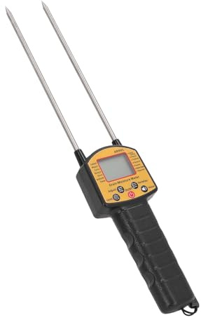 Jeffergarden Meter Digital Grain Humidity Tester, Dual Rod Probe, Adjustable Settings, High Accuracy Tester for Wheat, Corn, Rice and Soybeans
