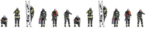 NOCH Z Figuren Feuerwehr, 3D-Master-Figuren mit farbigem 3D-Druck Z für Feuerwehrfreunde perfekt zum Modellbau (Packung mit 2)