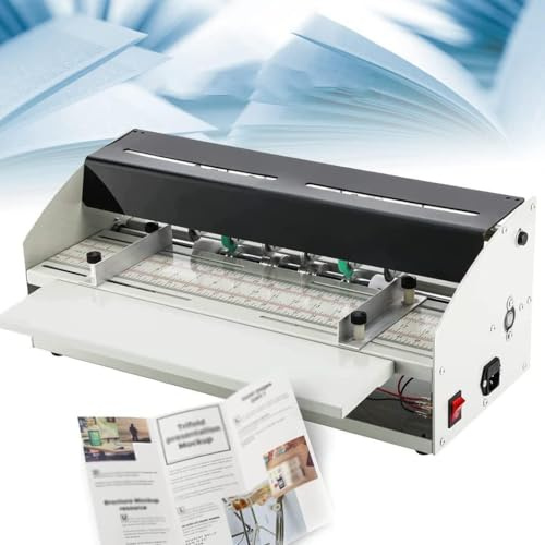 XHSMYXGS Plieuse Électrique de 18 Pouces - Marqueur et Perforateur de Papier Multifonction pour Cartes, Invitations, Billets - Outil de Découpe de Précision pour Bricolage et Projets DIY