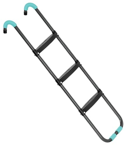 Tsawntd Trampoline Ladder, 3 Step Trampoline Steps with Wide Step, 13x38 Inch Stairs, Non-Slip Heavy Duty Removable Ladder for Kids