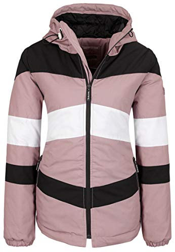 Sublevel wattierte Damen Winter-Jacke Color-Block im Style Light-Rose S