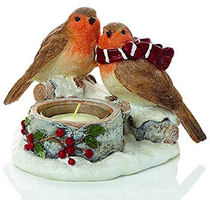 Festive Premier Decorations Teelichthalter Rotkehlchen