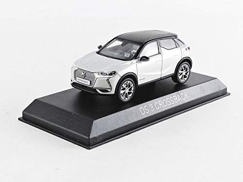 NOREV - DS 3 Crossback E-Tense 2019-Pearl & Black Roof Miniaturauto Sammlerstück, 170022, Grau/Schwarz