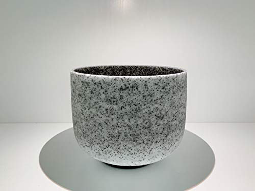 Obsidian Gemstone Fusion Crystal Singing Bowl C Root Chakra 10 inch with Free Rubber Mallet O ring and Suede Striker
