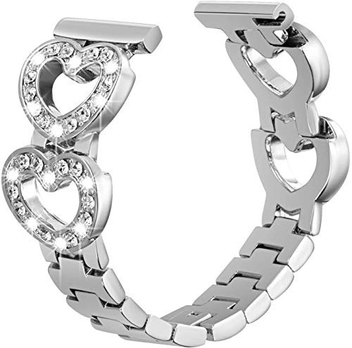 SaNgaiMEi Armband Kompatibel Mit Galaxy Watch 7 6 5 4 40mm 44mm, 6 4 Classic 43mm 47mm 42mm 46mm, 5 Pro 45m, 20mm Damen Bling Ersatzarmband für Samsung Watch 3 41mm/ Active 2