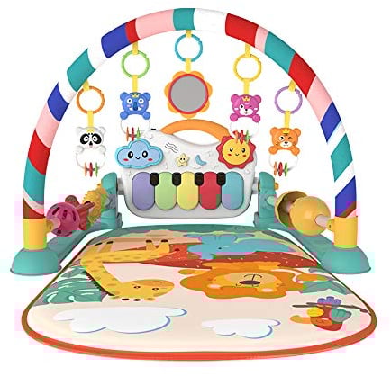 Eners Baby Spielbogen Baby Spieldecke mit Musik & Lichtern – Pädagogisches Spielzeug für Baby & Kleinkinder 0-24 Monate, Grün