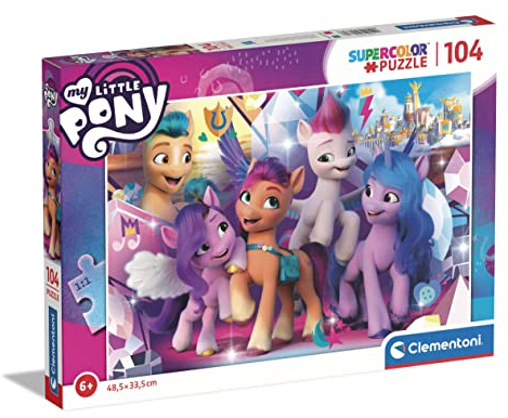 Clementoni - 25731 - Supercolor Puzzle My Little Pony - Puzzle Mit 104 Teile - Puzzle Für Kinder Ab 6 Jahren, Made In Italy