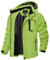 TACVASEN Softshelljacke Herren Wasserabweisend Outdoorjacke Leicht Regenjacke Fahrrad Outdoor Wanderjacke (XL, Neongrün)