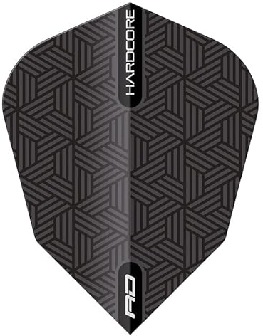 RED DRAGON V-Standard Schwarz Dart-Flüge - 3 Sätze pro Packung (insgesamt 9 Dart-Flüge)