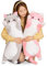Bobomon Long Chat Peluche Oreiller Kawaii de Chat en Peluche Coussin Doux Mignon Poupée Jouet de Chaton Cadeau pour Enfants (Rose, 50cm)