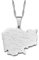 Stylish-Art Kambodscha-Karte,Halskette,Kambodscha-Karte,Anhänger,Geometrisches Schmuck-Amulett Für Damen Und Herren,Patriotische Ornamente,Schmuck,Silber,45 cm Kette