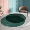 ARUGYTEI Teppich Rund,Dark grün Grau Circle geometrisch Design,Green, ø 130 cm,Runde Kurzflor Teppiche Modern Design für Wohnzimmer, Schlafzimmer, Esszimmer oder Kinderzimmer,