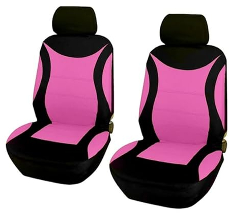 Autositzbezüge,Auto Sitzbezüge Schwarze Rosa Sitzbezüge for Frauen for Frauen und Erneuerung von Sitzbezüge (Color : Pink)