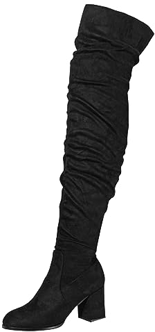 NOAGENJT stivali neri donna bassi stivali estivi donna traforati morbidi stivali estivi donna neri Pantofole Donna Chiuse Antiscivolo stivali alti donna rossi scarpe donna invernali eleganti Nero 37