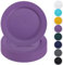 Berglander Violet Assiettes en plastique de 8 pièces 25cm, plates réutilisables, assiettes à salade, bols de pâtes, vaisselle facile à transporter pour la maison, jardin, pique-, camping, extérieur