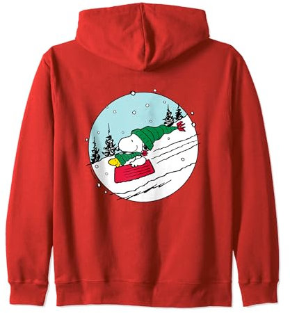 Peanuts Schlitten Snoopy Woodstock Kapuzenjacke