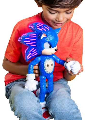 Sonic 424754-PB 3 Movie Feature Plüsch The Hedgehog Funktionsplüsch, Blau