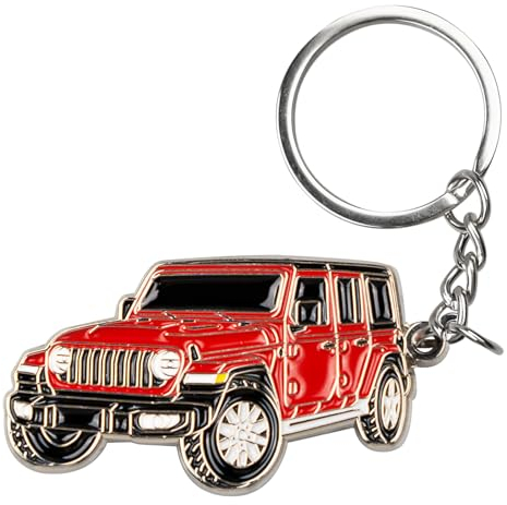 Rislobx Auto-Schlüsselanhänger, passend für Auto, SUV, LKW, Metall-Schlüsselanhänger, Schlüsselanhänger, Zubehör mit Schlüsselring, Rot/Ausflug, einfarbig (Getaway Solids), J