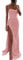 Abito con paillettes tinta unita da donna con bretelle, senza maniche, schiena scoperta, abito invernale, mini abito elegante da donna stretto con spacco lungo, Colore: rosa., S