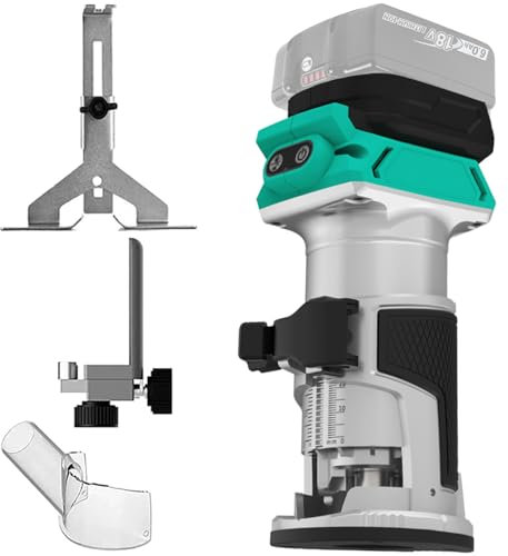 Dobetter Wood Router Tool, Electric Trim Router for Makita 18V Battery, 6 Variable Speed Palm Routers for Woodworking Compact Cordless Router with 6mm/6.3mm/8mm Three Size Collets
