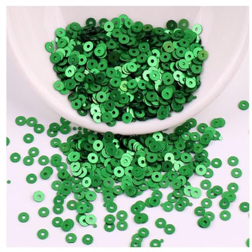 Yurosiay Pailletten zum Basteln 4mm 2000pcs Glitzer Lose Pailletten Bulk zum Aufnähen Kunststoff Runde Pailletten mit Loch für DIY Schmuck Nähen Festtag Kleiderdeko dunkelgrün 2mm 4000pcs
