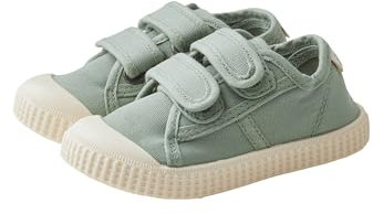 Sterntaler Zapatillas deportivas para bebé de lona, con suela antideslizante, unisex, con cierre de, Color verde., 31 EU