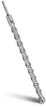 MOXPIFY SDS Plus - Broca para hormigón (30 x 460 mm, con 4 cortes de metal duro y doble hélice), para hormigón, piedra, piedra natural