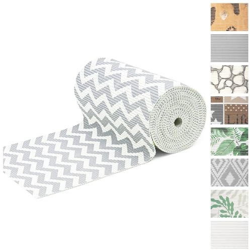 KARAT Weichschaummatte Meterware für Bad Antirutschmatte für Pool & Küche - Badematte aus Schaumstoff zuschneidbare Duschmatte - rutschfeste Badvorleger Bodenmatte 65 x 200 cm Stripe