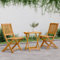 Somanki 3-TLG. Garten-Essgruppe Klappbar Massivholz Akazie, Esstisch Mit Stühlen Set, Gartenmöbel Sitzgruppe, Balkon Möbel, Gartenlounge Set, Terrassenmöbel, Balkonmöbel Set - 3206331