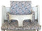 LUCCA kids Cojín para trona Tripp Trapp Stokke - revestimiento plastificado para fácil limpieza - azul flores
