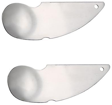Ciieeo Cuchara Cuchillo Kiwi 2 Juegos Cuchara De Kiwi Herramienta De Corte De Kiwi Pelador De Cuchillo Para Pelar Kiwis Cuchara Deshuesadora De Kiwi Acero Inoxidable Silver 2 Piezas * 2