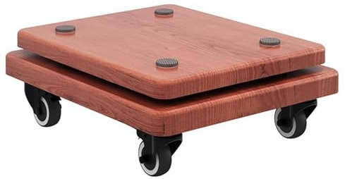 SFKLYU Floor-Standing Speaker Stand Riser Stabilizer Base Speaker Isolation Feet Platform Speaker Brackets/Tray, Lockable with Universal Wheels,D,25 * 35CM