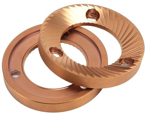 2 Stück Kaffeemühle, 64 Mm, Flache Grate, Titanbeschichtete Mehrzweck-Kaffeemühle, Flache Grate für DF64, DF64P, DF64E, DF64V, für Ceado E5P, E6P, E37J