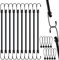 10er-Set Spanngummi mit Haken, inkl. Extra Stark Spanngurte mit Haken, Wasserdicht Planenspanner, Elastische Gepäckspanner, Expander mit Haken für Unterschiedliche Ladesicherungen-30cm